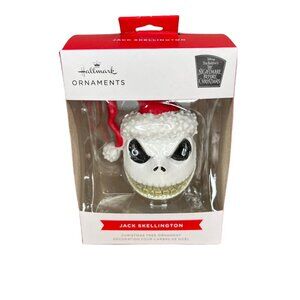 Hallmark The Nightmare Before Christmas Jack Skellington Ornament Santa Hat NIB